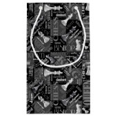 Chess Terms and Piecets Black and White ID784 Klein Cadeauzakje (Achterkant)