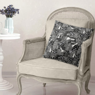 Chess Terms and Piecets Black and White ID784 Kussen