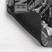 Chess Terms and Piecets Black and White ID784 Muismat (Hoek)