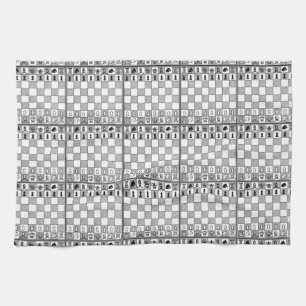 Chess Theme Kitchen Towels Theedoek