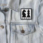 CHESS-toets Vierkante Button 5,1 Cm (In situ)