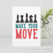 Chess Tournament Invitation Card Kaart (Staand voorkant)