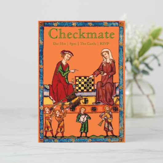 Chess Tournament Invitation Kaart (Staand voorkant)