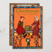 Chess Tournament Invitation Kaart (Voorkant / Achterkant)