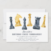 Chess Tournament Kids Birthday Party Kaart (Voorkant)