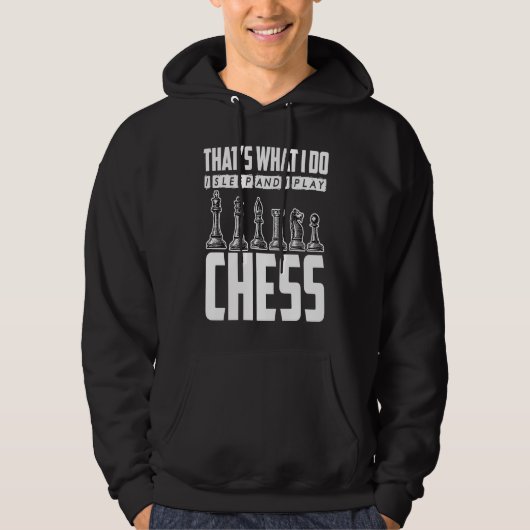 Chess Trainer Chess Playing Hoodie (Voorkant)