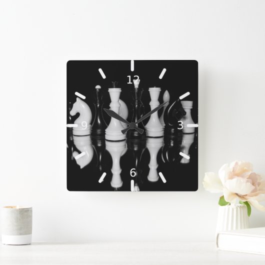 Chess Vierkante Klok (Huis)