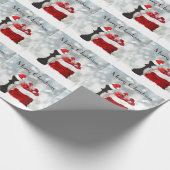 Chess Winter Snow Santa Merry Kerstmis Cadeaupapier (Hoek)