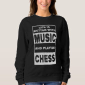 Chess   With Music & Playing Chess Trui (Voorkant)
