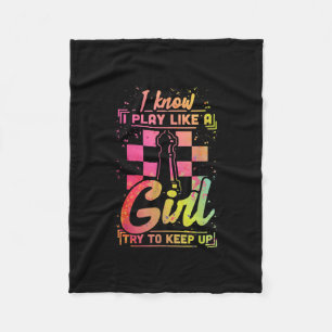 Chess Women Queen Chessfield Team speelt als een m Fleece Deken