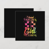 Chess Women Queen Chessfield Team speelt als een m Kaart (Voorkant / Achterkant)