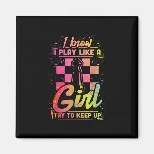 Chess Women Queen Chessfield Team speelt als een m Magneet