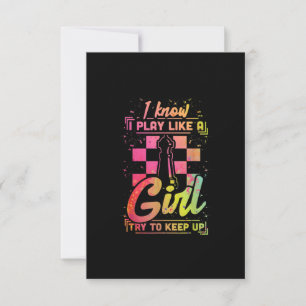 Chess Women Queen Chessfield Team speelt als een m RSVP Kaartje