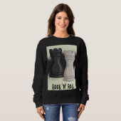 Chess word game Rook and Roll with chess piece roo Trui (Voorkant volledig)