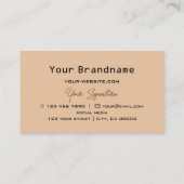 Chessboard Beige en Brown met Monogram Modern Visitekaartje (Achterkant)