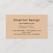 Chessboard Beige en Brown Modern Pattern Stylish Visitekaartje (Achterkant)