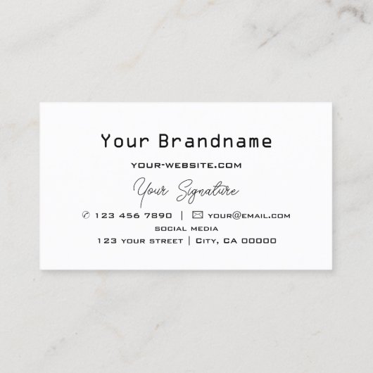 Chessboard Black Light Grey Modern met Logo Cool Visitekaartje (Achterkant)