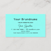 Chessboard Black White, Blauwgroen met Monogram Mo Visitekaartje (Achterkant)