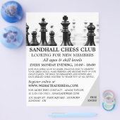 Chessboard, Chess Club Adverteren Flyer (Enkel)
