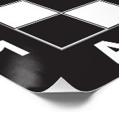 chessboard chess tafel wedstrijd perfect poster (Hoek)