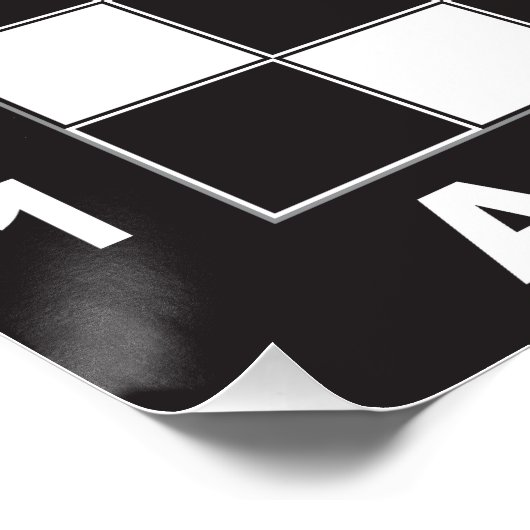 chessboard chess tafel wedstrijd perfect poster (Hoek)