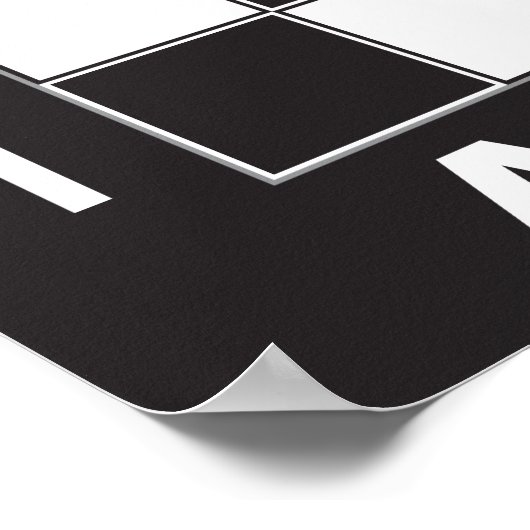 chessboard chess tafel wedstrijd poster (Hoek)