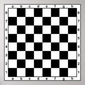 chessboard chess tafel wedstrijd poster (Voorkant)