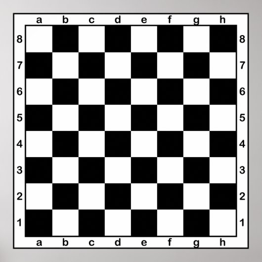 chessboard chess tafel wedstrijd poster (Voorkant)