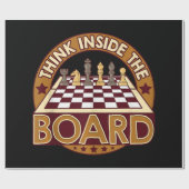 ChessBoard Citate Chess Player Thinking Game Board Cadeaupapier (Vlak)
