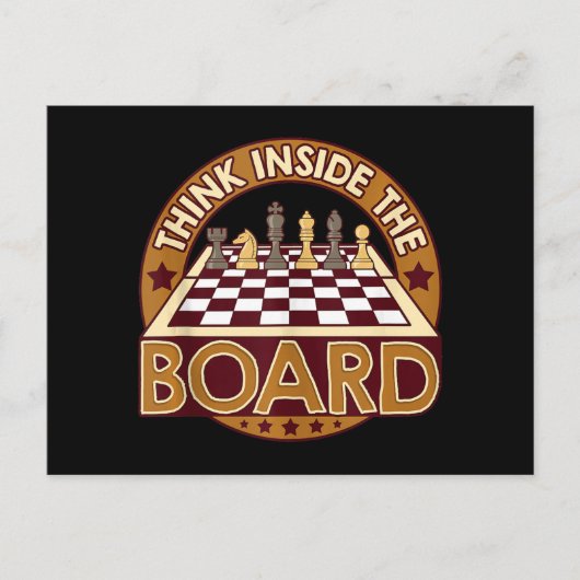 ChessBoard Citate Chess Player Thinking Game Board Feestdagenkaart (Voorkant)