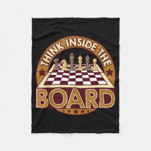 ChessBoard Citate Chess Player Thinking Game Board Fleece Deken