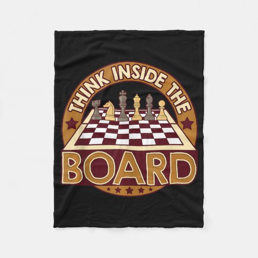 ChessBoard Citate Chess Player Thinking Game Board Fleece Deken (Voorkant)
