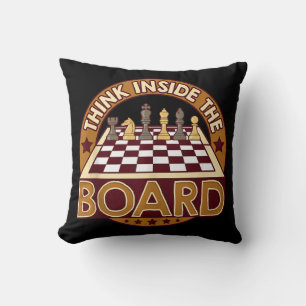 ChessBoard Citate Chess Player Thinking Game Board Kussen