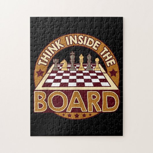 ChessBoard Citate Chess Player Thinking Game Board Legpuzzel (Verticaal)