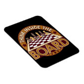 ChessBoard Citate Chess Player Thinking Game Board Magneet (Rechterzijde)