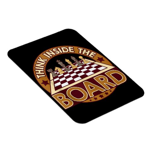 ChessBoard Citate Chess Player Thinking Game Board Magneet (Rechterzijde)