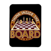 ChessBoard Citate Chess Player Thinking Game Board Magneet (Verticaal)