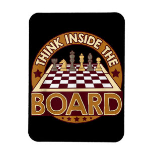 ChessBoard Citate Chess Player Thinking Game Board Magneet