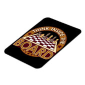 ChessBoard Citate Chess Player Thinking Game Board Magneet (Linkerzijde)