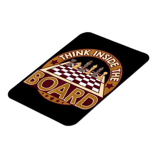 ChessBoard Citate Chess Player Thinking Game Board Magneet (Linkerzijde)