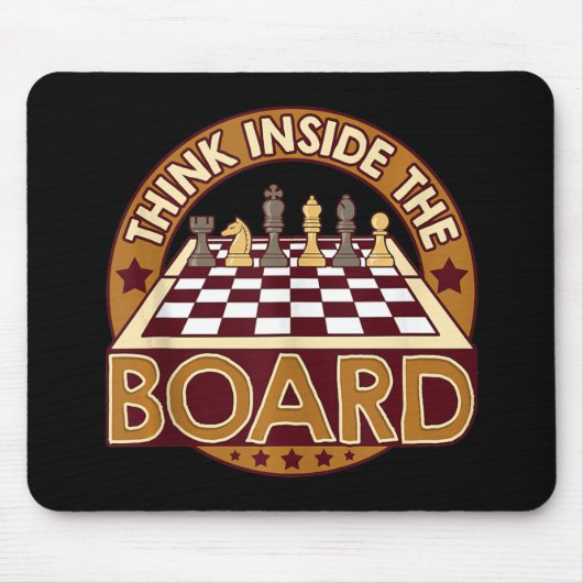 ChessBoard Citate Chess Player Thinking Game Board Muismat (Voorkant)