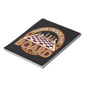ChessBoard Citate Chess Player Thinking Game Board Notitieblok (Linkerzijde)