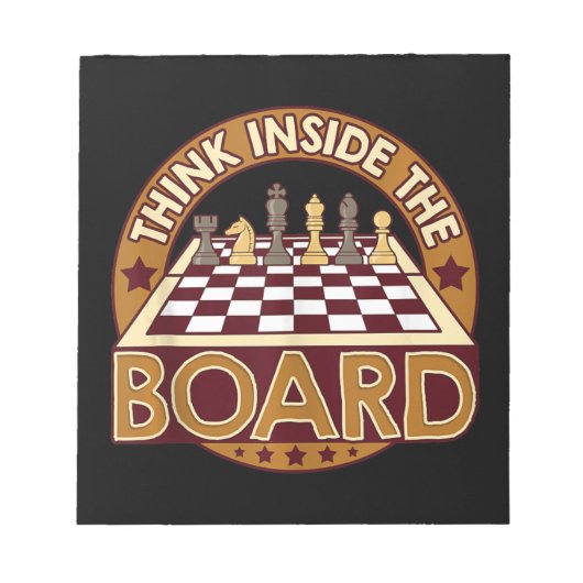 ChessBoard Citate Chess Player Thinking Game Board Notitieblok (Voorkant)