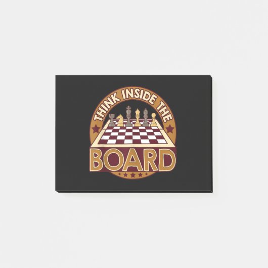 ChessBoard Citate Chess Player Thinking Game Board Post-it® Notes (Voorkant)