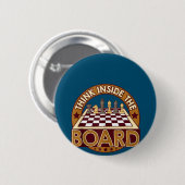 ChessBoard Citate Chess Player Thinking Game Board Ronde Button 5,7 Cm (Voorkant /achterkant)