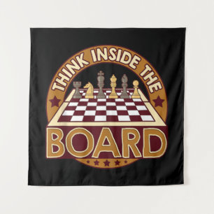 ChessBoard Citate Chess Player Thinking Game Board Wandkleed