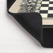 Chessboard en schaakstukken: Mousepad Muismat (Hoek)