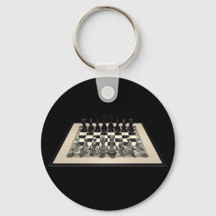 Chessboard en schaakstukken:Sleutelhangers Sleutelhanger