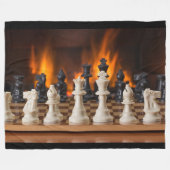Chessboard Fireside Fleece Blanket (Voorkant (Horizontaal))
