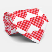 Chessboard Hearts Stropdas (Opgerold)